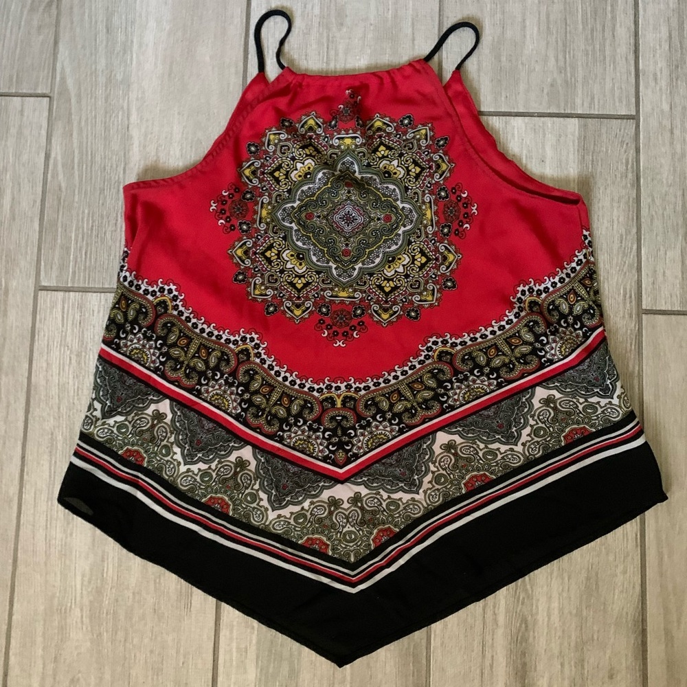 Bandana Style Patterned Blouse